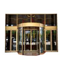 Factory Direct Supply Commercial 2-wing automatic revolving doors New Smart Tempered glass door